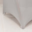 Spandex Chair Cover with Rhinestone Buckled Sash Band Silver - Stretch Fitted Slipcover