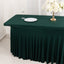 Spandex Rectangle 72"x30" Table Skirt Hunter Emerald Green with Wavy Skirt-Like Effect Table Cover