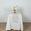 5 Pack Organza 12"x108" Table Runners White with Gold Foil Wave Design - Disposable Stylish Event Decoration