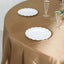 Satin 120" Round Tablecloth Taupe - Stylish Seamless Table Cover