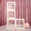 2 Pack 12" White Clear Baby Shower Party Decoration Boxes, Transparent DIY Balloon Boxes