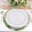 4-Pack Table Placemats Tropical Leaf Design Green Cotton Round - Woven Indoor/Outdoor Dining Mats 15"