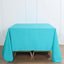 Polyester Square 90"x90" Tablecloth Turquoise - Wrinkle-Resistant & Durable Table Cover