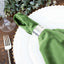 5 Pack Premium Velvet 20"x20" Napkins Olive Green - Soft Sheen Finish Cloth Napkins