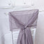 5 Pack Chiffon Chair Sashes Violet Amethyst - Soft & Lightweight Designer Chair Bows 22"x78"