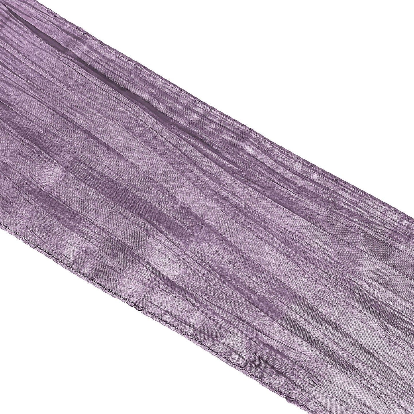 5 Pack Taffeta 6"x106" Chair Sashes Violet Amethyst Accordion Crinkle Texture - Stylish Decor for Weddings & Gatherings