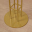 Metal Wedding Centerpiece Open Frame Design Gold - Grand Halo Top Floral Riser Pedestal 46"
