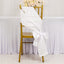 5 Pack Lamour Satin 6"x106" Chair Sashes White - Stylish Reusable Decorative Bows for Weddings & Gatherings