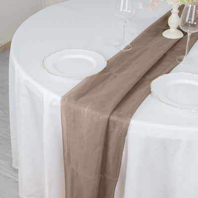Chiffon 6ft Table Runner Taupe - Flowy & Lightweight Table Decor - Runners