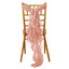 Chiffon Chair Sash with Curly Design Blush - Stylish Chair Decorations
