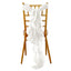 Chiffon Chair Sash with Curly Design Ivory - Stylish Chair Decorations