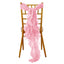 Chiffon Chair Sash with Curly Design Pink - Stylish Chair Decorations