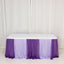 14ft Sheer Pleated Ruffle Skirting Chiffon Table Skirt - Purple and Lavender, Shimmer Sheer, Wrinkle-Free Fabric