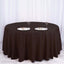 Polyester 120" Round Tablecloth Chocolate - Seamless Wrinkle-Resistant Table Cover