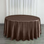 Satin 120" Round Tablecloth Chocolate - Stylish Seamless Table Cover