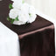 Satin 12"x108" Table Runner Chocolate - Stylish Table Linen