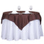 Polyester 54"x54" Table Overlay Square Tablecloth Chocolate - Wrinkle-Resistant & Durable Table Cover