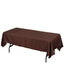 Polyester 60"x102" Rectangle Tablecloth Chocolate - Durable and Stylish Table Cover