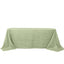 Taffeta 90"x132" Rectangle Tablecloth Sage Green - Seamless Accordion Crinkle Table Cover