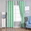 2 Pack White Mint Chevron Design Thermal Blackout Curtains With Chrome Grommet Window Treatment Panels - 52"x84"