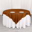 Polyester 70"x70" Table Overlay Square Tablecloth Cinnamon Brown - Wrinkle-Resistant & Durable Table Cover