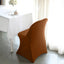 10 Pack Stretch Spandex Chair Covers Cinnamon Brown for Folding Chairs - Durable 160GSM Fitted Slipcovers