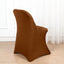 10 Pack Stretch Spandex Chair Covers Cinnamon Brown for Folding Chairs - Durable 160GSM Fitted Slipcovers