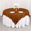Polyester 70"x70" Table Overlay Square Tablecloth Cinnamon Brown - Wrinkle-Resistant & Durable Table Cover