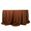 Polyester 132" Round Tablecloth Cinnamon Brown - Seamless Chic Table Cover