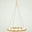 Gold Hanging Metal Floral Chandelier Frame - 32" Circular Lighting, Candle and Floral Display Base