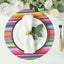 10-Pack Disposable Table Placemats with Multicolor Mexican Serape Fiesta Striped Print - 300GSM Festive Paper Placemats for Cinco de Mayo & Mexican-Themed Events 13"