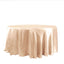 Satin 120" Round Tablecloth Nude - Stylish Seamless Table Cover