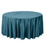 Premium Velvet 120" Round Tablecloth Peacock Teal - Reusable Soft & Seamless Table Cover