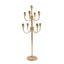 Metal Floor Candelabra Candle Holder, 9-Arm Vintage Taper Stand Gold Table Centerpiece for Weddings & Parties 46" Tall