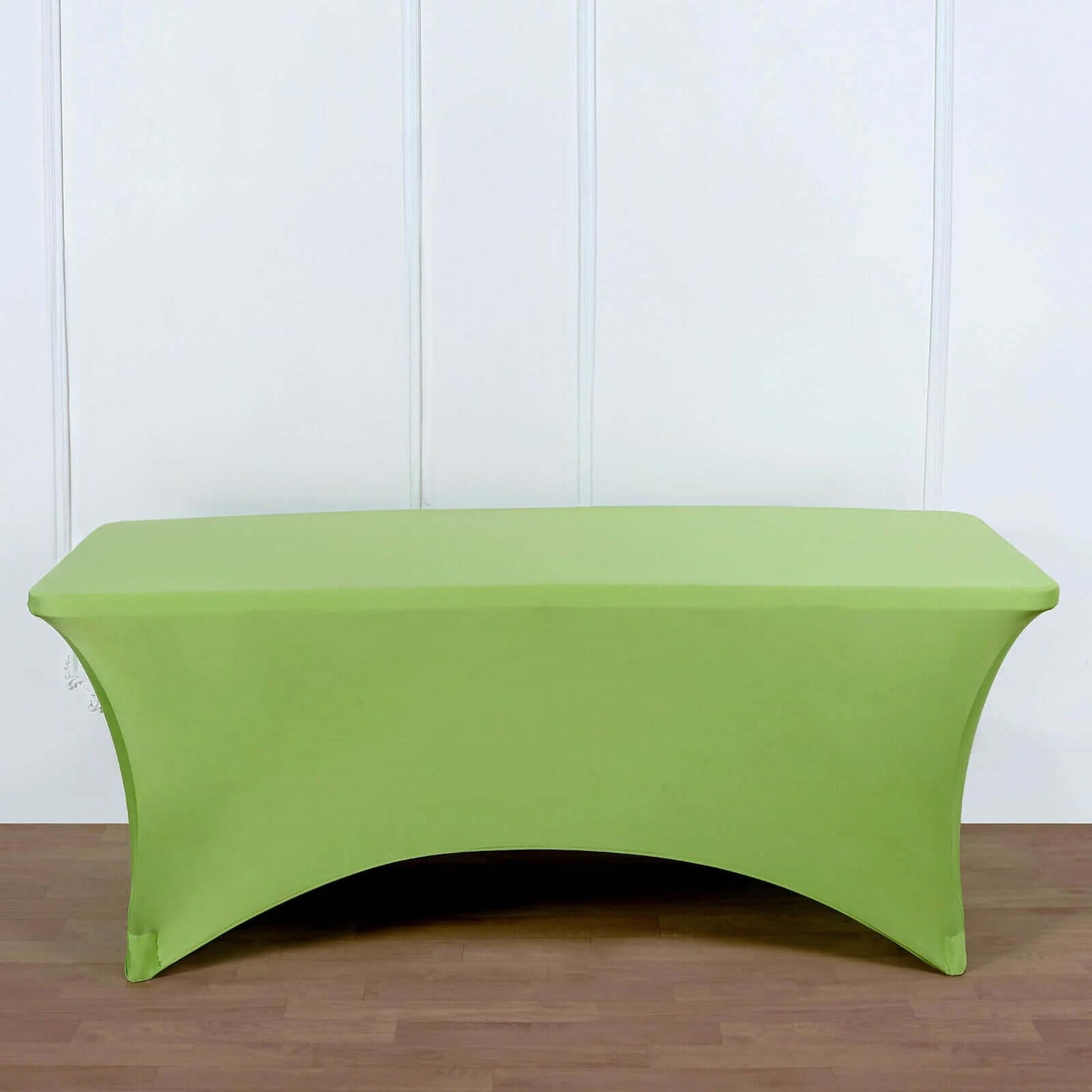 Stretch Spandex 6ft Rectangle Tablecloth Apple Green - Durable Form-Fitting Table Cover