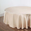 Satin 120" Round Tablecloth Beige - Stylish Seamless Table Cover