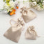 12 Pack 6"x9" Beige Satin Drawstring Wedding Party Favor Gift Bags