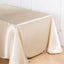Satin Rectangular 90"x156" Tablecloth Beige - Seamless Table Cover