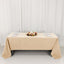 Premium Polyester 60"x126" Rectangle Tablecloth Beige - Stain-Resistant 220GSM Finish Table Cover