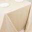 Scuba Rectangular 90"x132" Tablecloth Beige - Wrinkle Free, Stain Resistant & Seamless Table Cover