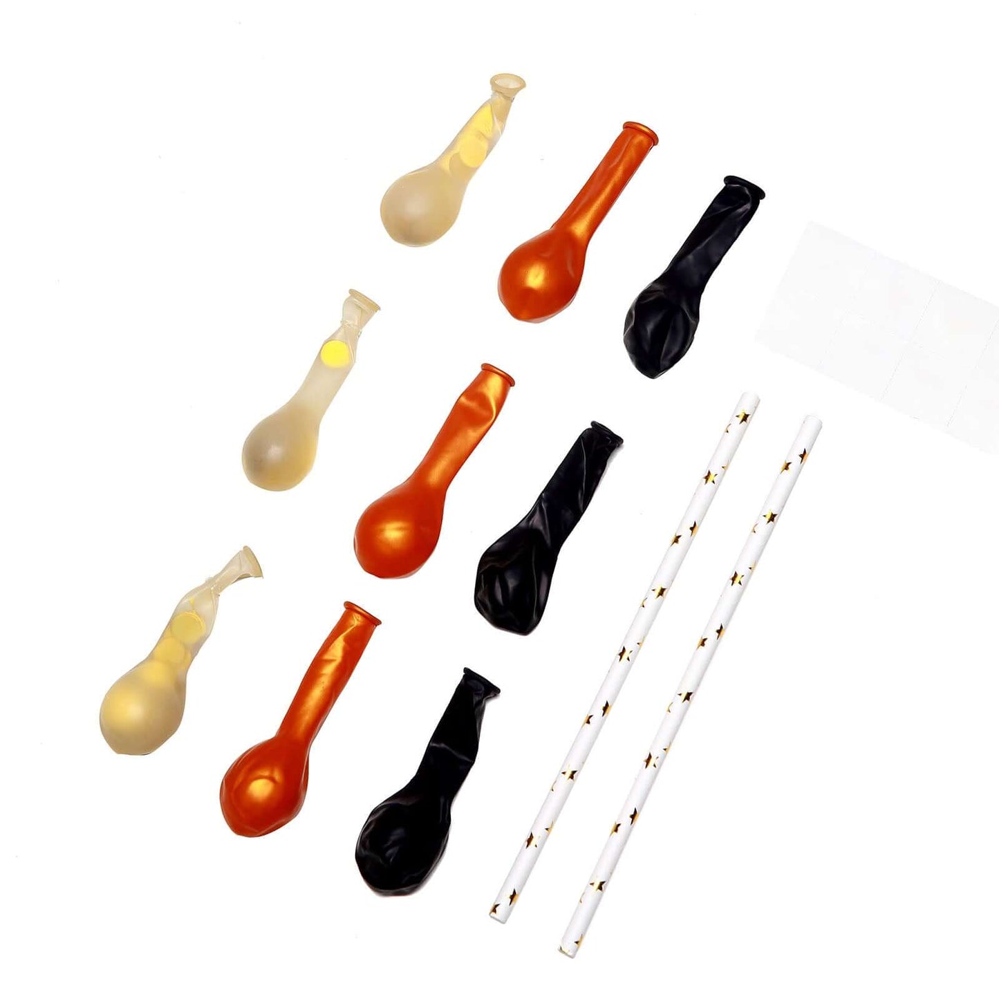 11 Pcs Balloon Cake Topper Clear, Gold and Navy Blue - Whimsical Clustered Mini Garland Cake Inserts DIY Party Decorations