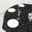 Satin 72"x72" Table Overlay Square Tablecloth Black - 3D Rosette Design for Stylish Occasions