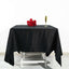 100% Cotton 70"x70" Square Tablecloth Black Linen - Soft & Breathable Fabric Table Cover
