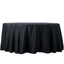Premium Polyester 108" Round Tablecloth Black - Wrinkle-Resistant 220GSM Table Cover for Weddings & Events