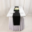 Scuba Polyester 12"x108" Table Runner Black - Wrinkle-Free Table Linen for Events & Weddings