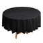 5-Pack Plastic Table Covers Black Round - Durable PVC Disposable Tablecloths for Events 84"