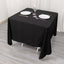 Polyester Square 70"x70" Tablecloth Black - Wrinkle-Resistant & Durable Table Cover for Events