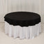 Cotton Blend 70" Round Tablecloth Black - Wrinkle-Resistant Table Cover