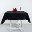 100% Cotton 54"x54" Square Tablecloth Black Linen - Soft & Breathable Fabric Table Cover