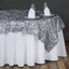 Taffeta 90"x90" Table Overlay Black and White - Tiger Print Table Topper for Jungle Theme